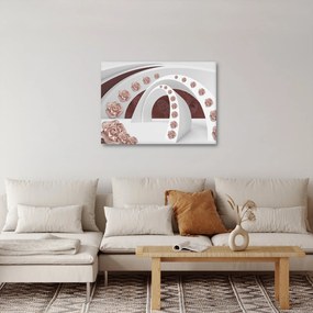 Obraz - 3D oblúky s kvetmi (70x50 cm)