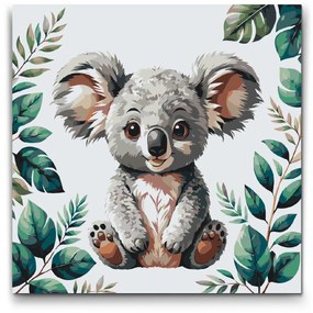 Gario Maľovanie podľa čísel Veselá koala Rozmery: 80 x 80 cm, Rámovanie: S vnútorným rámom