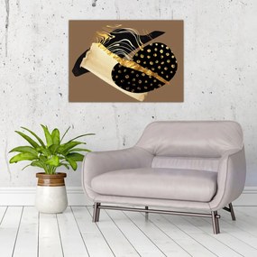 Obraz - Abstrakcia golden brown N⁰1 (70x50 cm)