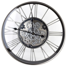 Nástěnné hodiny RAMSEY MECHANISM 54 cm stříbrné