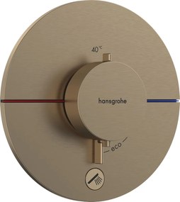 Hansgrohe ShowerSelect Comfort S, termostat pod omietku pre 1 spotrebič a ďalší výtok, kartáčovaný bronz, HAN-15562140