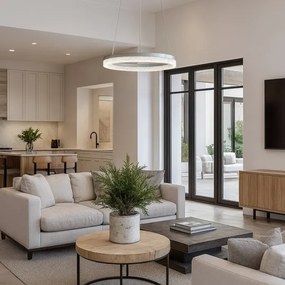 LED luster na lanku GALA LED/25W/230V Ø 50 cm strieborný