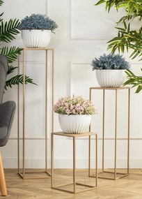 STOJAN NA KVETINÁČ SIMPLE 40X24X24 CM BÉŽOVÁ