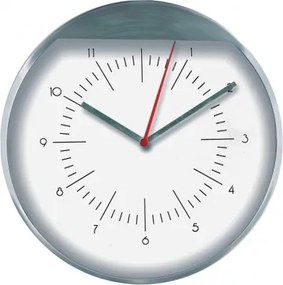 Nástenné hodiny MPM, 2481.7000 - strieborná/biela, 25cm