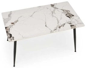 Jedálenský stôl Webster 140 cm, mramor / čierna