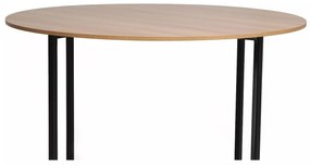 Kulatý jídelní stůl Alto 120 cm dub přírodní/černý