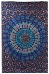 Bavlnená prikrývka na posteľ - Mandala (jednolôžková)