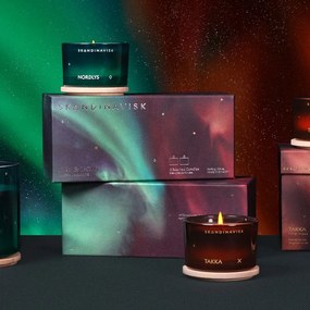SKANDINAVISK Darčeková sada mini sviečok Fire and Light – 2 x 90 g