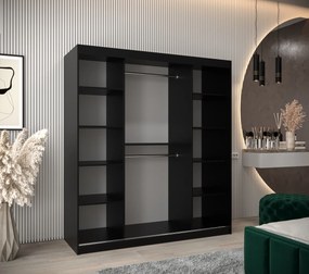 Šatníková skriňa 180 cm Mokka (čierna). Akcia -52%. Vlastná spoľahlivá doprava až k Vám domov. 1126033