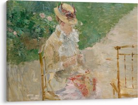 Obraz - Berthe Morisot, Young Woman Knitting, reprodukcia (70x50 cm)