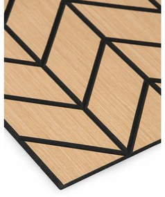Dizajnový akustický panel, 2400 x 600 mm, balenie 5 ks, dub Hamilton