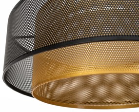 Toolight Toolight, LED závesné stropné svietidlo 40cm APP1000-CP, čierna-zlatá, OSW-07551