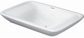 DURAVIT Puravida obdĺžniková umývadlová misa bez otvoru, bez prepadu, 700 x 465 mm, biela, 0369700000