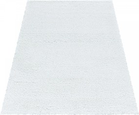 AKCIA: 120x170 cm Kusový koberec Fluffy Shaggy 3500 white, biela, obývacia izba, Ayyildiz