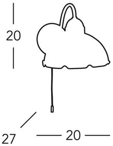 Kolarz 731.61.53 - Nástenné svietidlo NONNA 1xE27/75W/230V