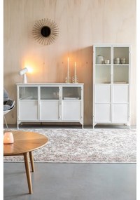 Biela kovová vitrína 35x150 cm Miya – White Label
