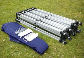 Garthen 401 Záhradný skladací stan - modrý, 3 x 9 m