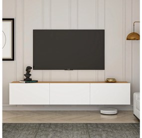 TV stolík/skrinka Westham (biela + borovica atlantická) . Vlastná spoľahlivá doprava až k Vám domov. 1102653