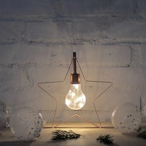 DecoKing Vianočná lampa Hviezdička teplá biela, 5 LED