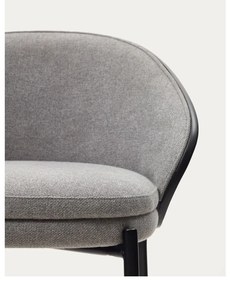 Čierno-sivá barová stolička (výška sedadla 65 cm) Eamy – Kave Home