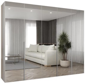 Skriňa Alicante III 250 biela/strieborný