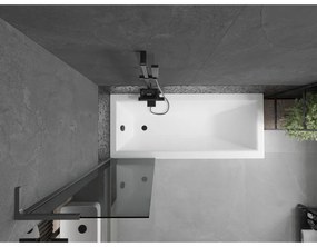 Mexen Next L, 1-krídlová vaňová zástena 50 x 150 cm, 6mm šedé sklo, grafitový profil, 895-050-000-03-40-95