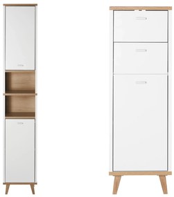 Livarno home Vysoká skrinka do kúpeľne Corfu, 32 x 180 x 28 cm + Skrinka do kúpeľne Corfu, 32 x 96 x 28 cm  (800008577)