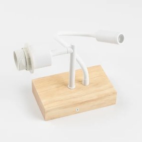 Brilagi - LED Nástenná lampa NUBILA WOOD 1xE27/25W/230V + LED/3W dub/krémová