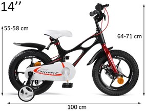 RoyalBaby Bicykel Royal Baby Bicycle 14 "Space Shuttle + RB14-22 - čierny