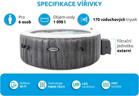 Intex | Vírivý bazén Pure Spa - Bubble Greywood Deluxe NP 6 | 11400316