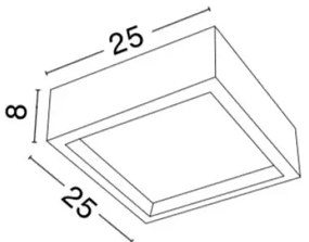 Stropné svietidlo Belina biele 25