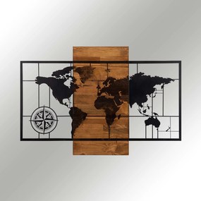 World Map Wıth Compass