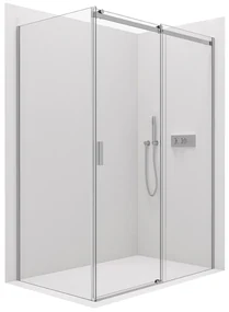 CERANO - Sprchovací kút Santoro Ľ/P - 8 mm - chróm, transparentné sklo - 160x80 cm - posuvný, CER-CER-8050BD7371