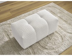 Biela podnožka z textílie buklé Roxelane – Bobochic Paris