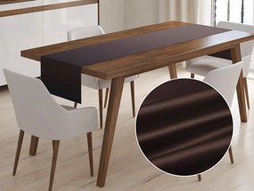 Biante Saténový behúň na stôl polyesterový Satén LUX-L042 Čokoládovo hnedý 35x180 cm