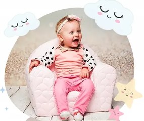 Penová detská sedačka 51 x 33 x 42 cm lama