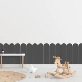 PIPPER. Textilná samolepiaca tapeta - Oblúk - Šedá farba Farba: Tmavá, Veľkosť: 60 cm