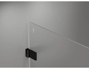 Mexen, Mexen Lunar-B Otočné ľavé sprchové dvere 95 cm, transparentné, čierne - 832-095-000-70-00-L