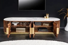 TV-skrinka 45828 Gatsby 170cm Drevo Mango-Biely mramor  - Komfort-nábytok