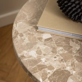 Odkládací stolek Naxos 50 cm mramor Latte