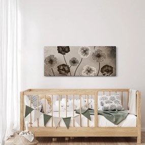 Obraz - Kreslené kvety (120x50 cm)