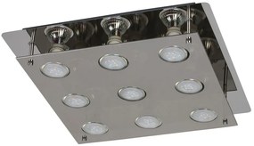 RABALUX Stropné LED osvetlenie NAOMI, 9xGU10, 15W, teplá biela, 38x38cm, hranaté