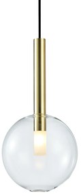 Závesné svietidlo Niko, 1x transparentné sklenené tienidlo, (fi 20cm), g
