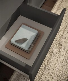 Skrinka s 2 šuplíkmi Brest, 80 cm, antracitová