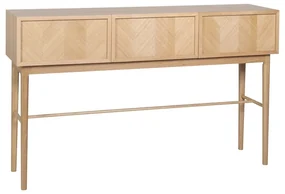 Konzolový stolík v dekore duba v prírodnej farbe 38x150 cm Herringbone – Hübsch