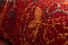 Koberec vlnený POLONIA Dukato Ornament, rubínovo - červený