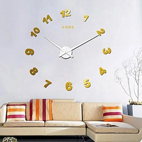 Nástenné hodiny zrkadlo. Nalepovacie hodiny zrkadlové čísla DIY NOSPEN Moderné nalepovacie nástenné hodiny | 3D hodiny 12SZ047