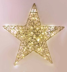 LED vánoční závěsná hvězda SANTA LILA I 45 cm zlatá
