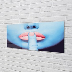 Obraz plexi Žena neónové pery 120x60 cm