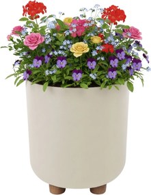 PLASTOVÝ KVETINÁČ TERRA 19,5X21 CM BÉŽOVÁ
